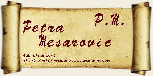 Petra Mesarović vizit kartica